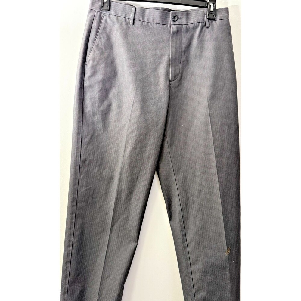 Gray Pin Stripe Dockers Dress Pants Classic Fit 33 waist 30 inseam Office Preppy